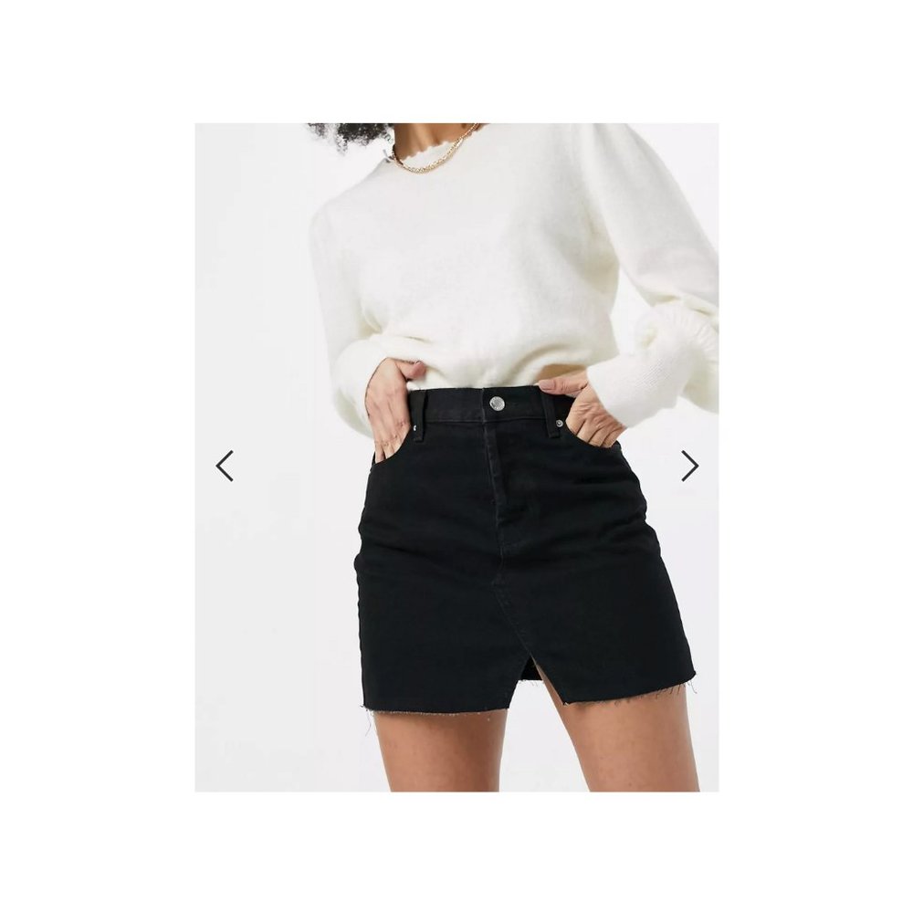 Asos Black Denim Mini-skirt